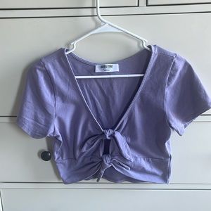 Double Zero cropped tie top